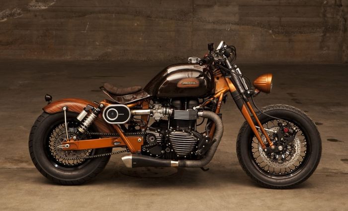 Triumph Bonneville bobber bertema steampunk dari Officine GP Design