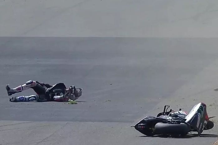 Aleix Espargaro alami crash parah, sementara Johann Zarco tercepat pada hasil FP4 MotoGP Inggris 2022