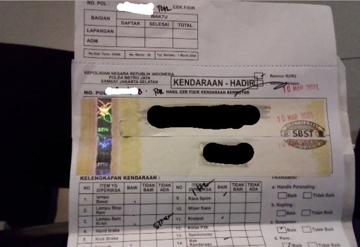 Ilustrasi Lembar gesek cek fisik