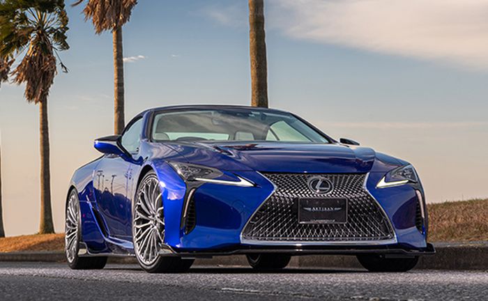 Tampilan depan Lexus LC 500 Convertible garapan Artisan Spirits