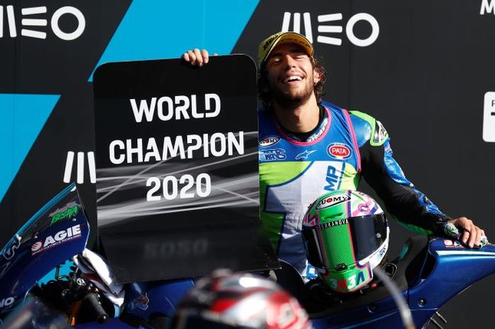 Sang Juara dunia moto2 2020, Enea Bastianini kenang momen yang tidak terlupakan dengan Valentino Rossi
