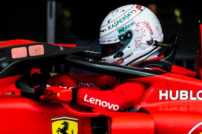 Sebastian Vettel di GP F1 Inggris, pembalap Jerman ini diyakini masih betah bersama tim Ferrari