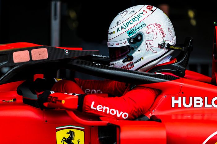 Sebastian Vettel di GP F1 Inggris, pembalap Jerman ini diyakini masih betah bersama tim Ferrari