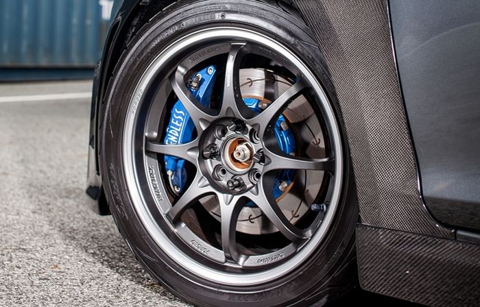 Modifikasi Suzuki Swift lama pasang pelek Volk Racing CE28 16 inci