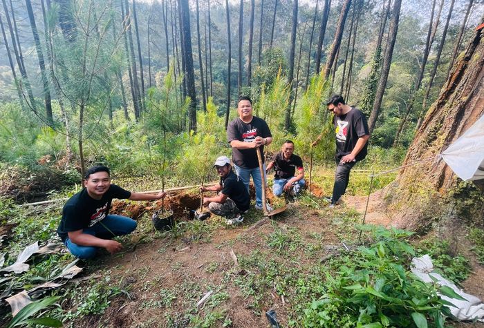Bukan cuma touring, ALTIC juga tanam 100 bibit pohon pinus 