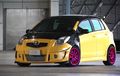 Toyota Yaris Lama Tampil Nyentrik Berbodi Kuning Tapi Peleknya Pink
