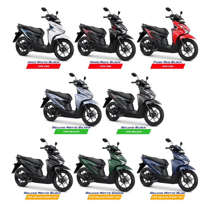 Pilihan warna dan tipe Honda BeAT