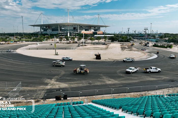 Miami International Autodrome saat dalam proses pembangunan untuk menggelar balap F1 Miami 2022