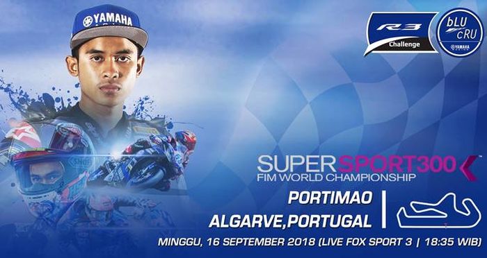 Dukung perjuangan Galang Hendra Pratama di WSSP300 Portugal hari ini, (16/9/2018)