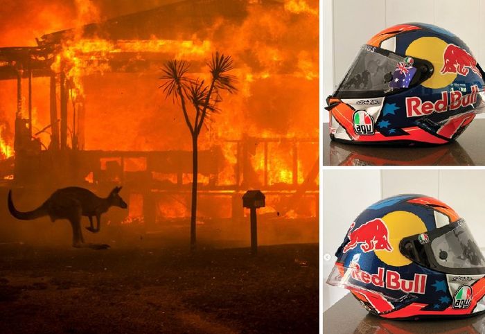 Demi membantu kebakaran di Australia, Jack Miller lelang helm yang ia gunakan pada MotoGP musim 2018