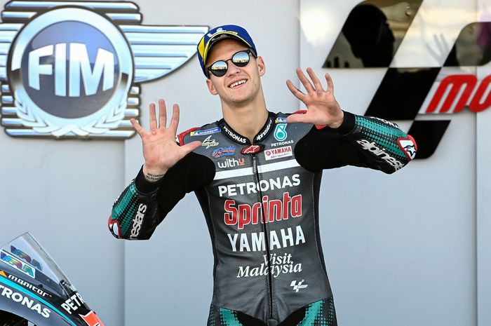 Di MotoGP Aragon 2020, Fabio Quartararo meraih 10 pole position, tetapi gagal mengantongi point saat balapan