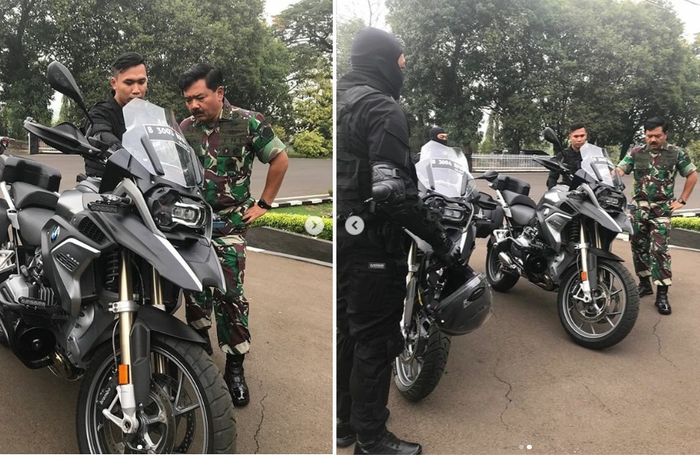 BMW R 1200 GS milik Paspampres dilabur warna hitam dan abu-abu gelap