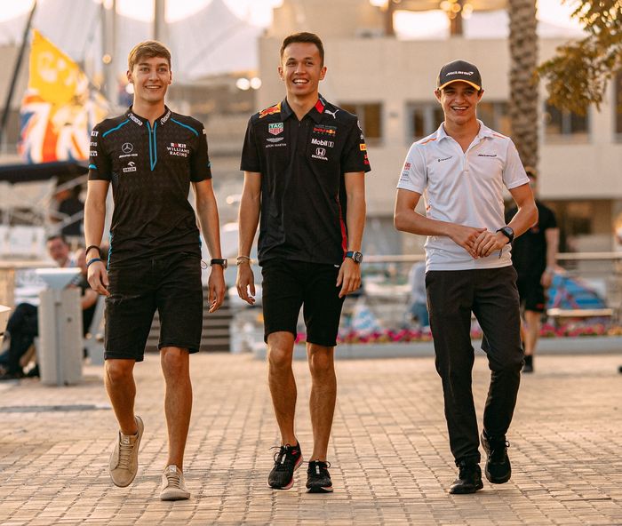George Russell, Alex Albon dan Lando Norris akan kembali bersaing di balap F1 2022