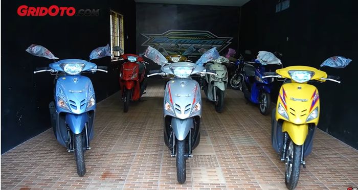 Striping Yamaha Mio warna biru telur asin mulai mahal