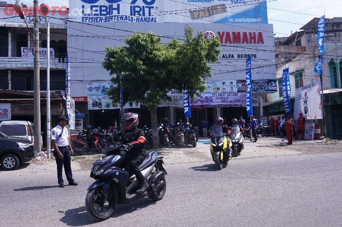 Riders MAXI YAMAHA Tour de Indonesia di dealer Alfa Scorpii Lhokseumawe
