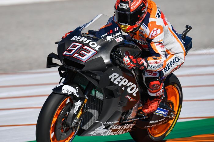 Jajal motor baru Honda di Tes MotoGP Valencia, Marc Marquez memberi penilaian terhadap motor RC213V untuk musim 2020.