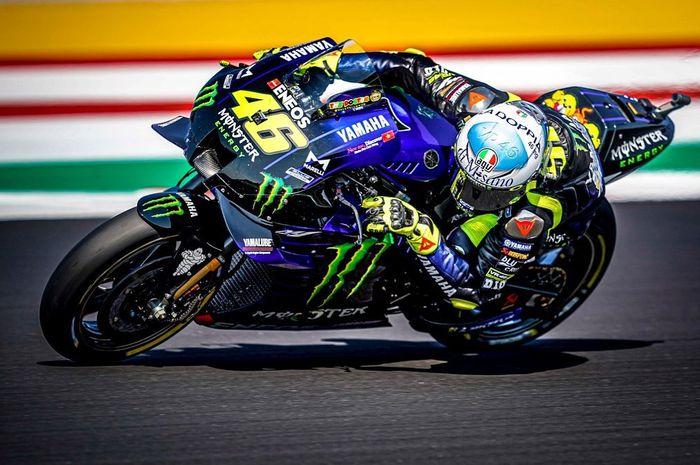 Start dari baris kedua di balapan MotoGP San Marino 2020 yang digelar di sirkuit Misano, Valentino Rossi merasa kecewa