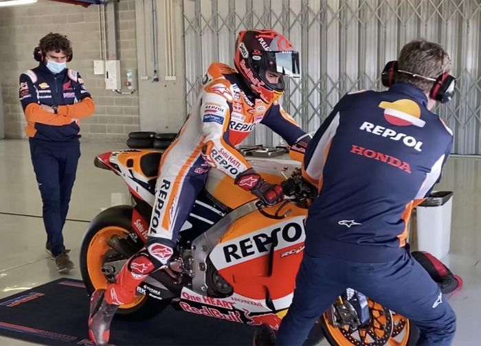 Gelaran MotoGP Qatar 2021 semakin dekat, Marc Marquez kembali geber motor Honda RC213V-S di sirkuit Portimao Portugal