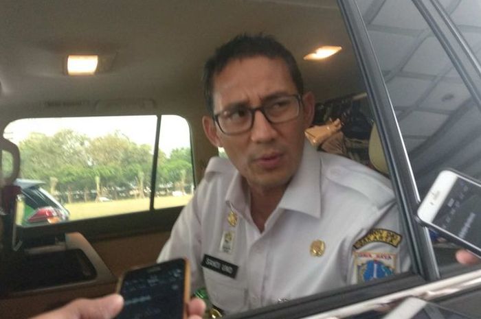 Wakil Gubernur DKI Jakarta Sandiaga Uno di Kompleks Parlemen, Rabu (25/7/2018).(KOMPAS.com/NIBRAS NADA NAILUFAR)