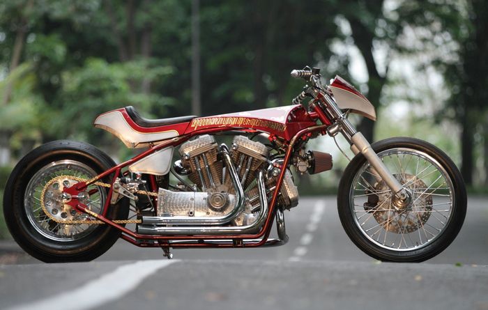 Harley-Davidson Sportster dengan konstruksi W-engine