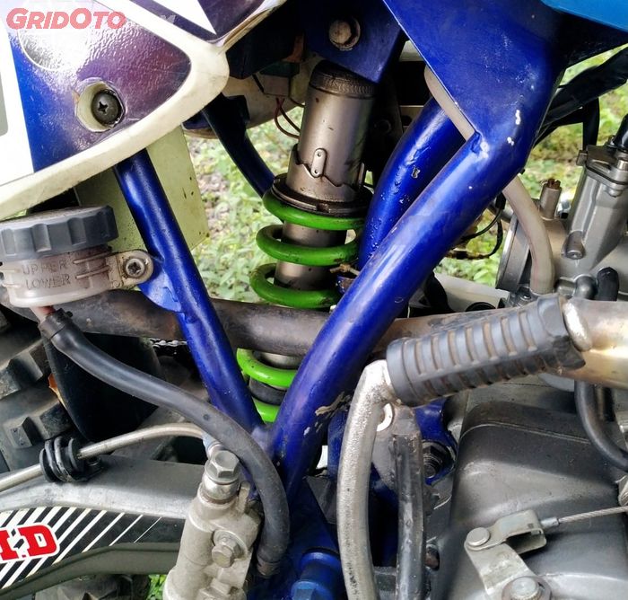 Rangka orisinal Yamaha RX-King dicustom menyesuaikan konsep trail