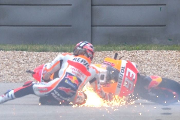 Marc Marquez crash ssat kulifikasi MotoGP Amerika