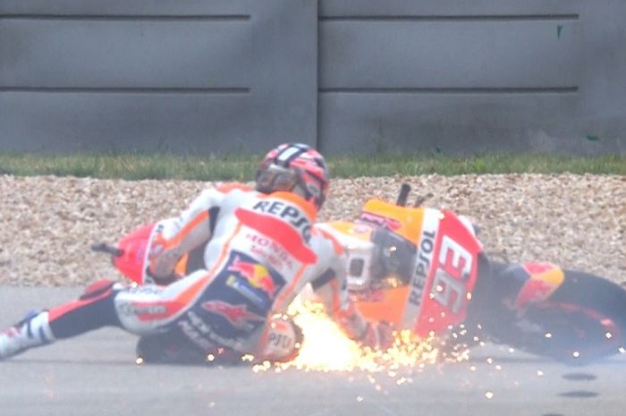 Marc Marquez crash ssat kulifikasi MotoGP Amerika