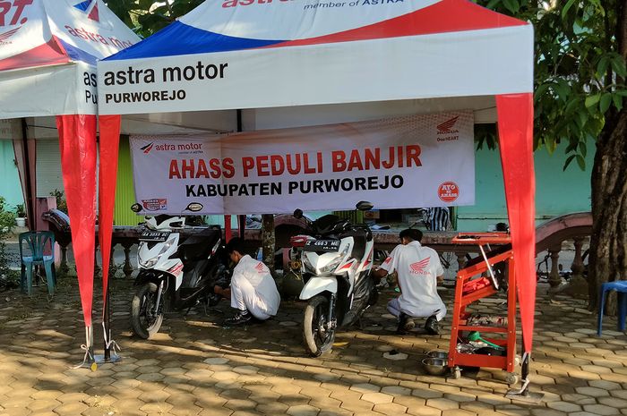 Astra Motor Yogyakarta  gelar servis gratis bagi korban banjir di Purworejo