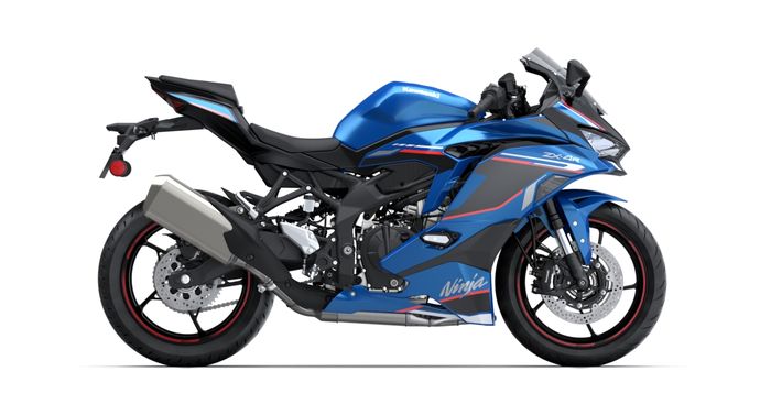 Kawasaki Ninja ZX-4R SE dapat warna kedua candy plasma blue x metallic flat spark black