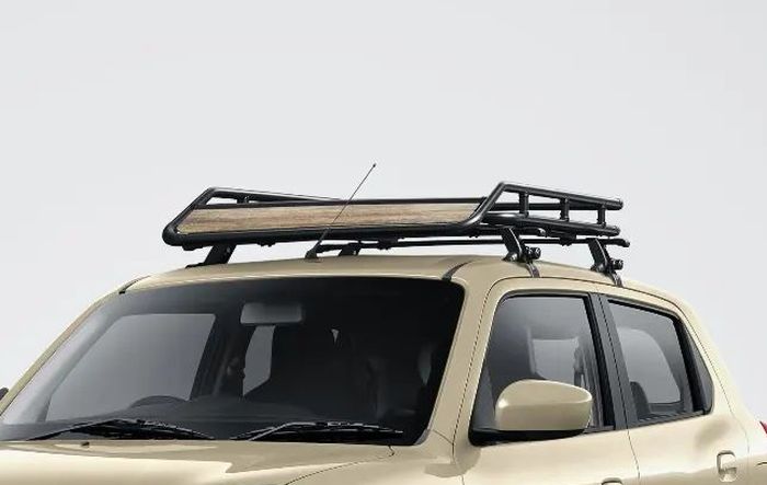 Digital modifikasi Suzuki S-Presso dipasangi roof rack bermotif kayu