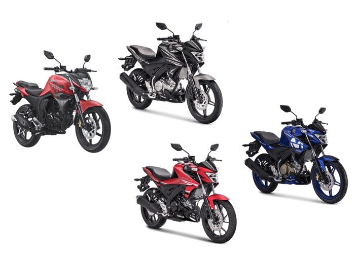 Yamaha All New Byson, All New V-Ixion, All V-Ixion R (bawah merah) dan All New V-Ixion Movistar
