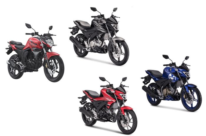 Yamaha All New Byson, All New V-Ixion, All V-Ixion R (bawah merah) dan All New V-Ixion Movistar