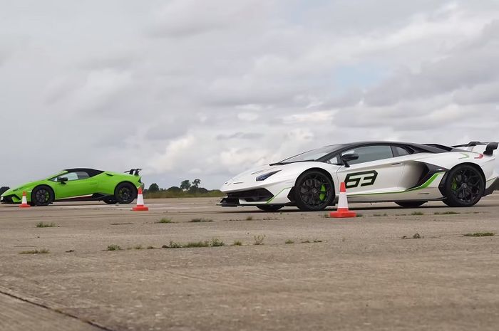 Duel antara Lamborghini Aventador SVJ melawan Huracan Performante. Mana yang paling cepat?