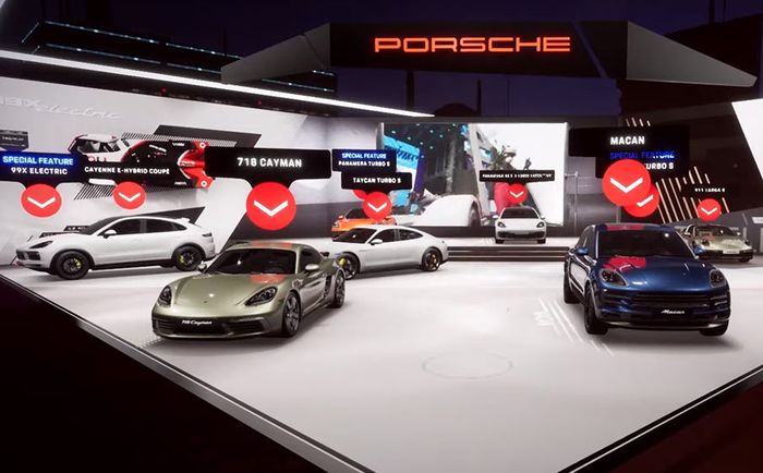 Booth virtual Porsche di ajang Beijing Auto Show 2020