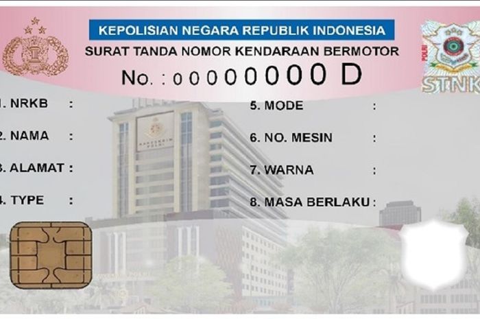 Bentuk e-STNK yang akan diterapkan nanti