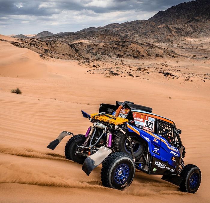 Yamaha YXZ1000R yang turun di kategori SSV Reli Dakar 2022 bersama tim X-raid