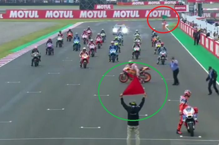 Dua bendera, merah dan hijau, sudah berkibar jelang balap MotoGP Argentina
