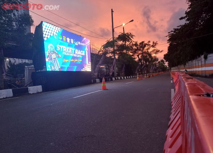 Lintasan Street Race Polda Metro Jaya di Ancol