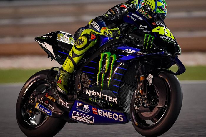 Valentino Rossi mengaku puas dengan performa motor baru YZR-M1 padahari pertama tes MotoGP Qatar 2020