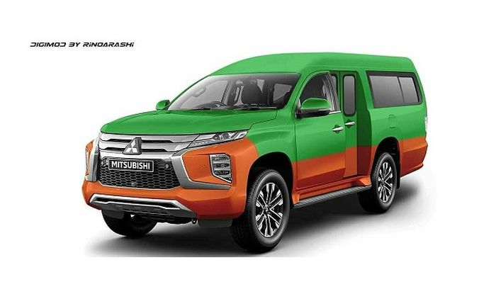 Digital modifikasi Mitsubishi Pajero Sport facelift jadi angkot