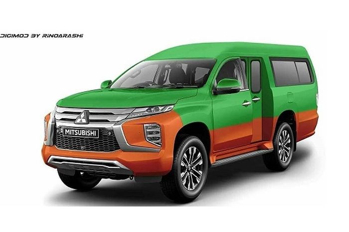 Digital modifikasi Mitsubishi Pajero Sport facelift jadi angkot