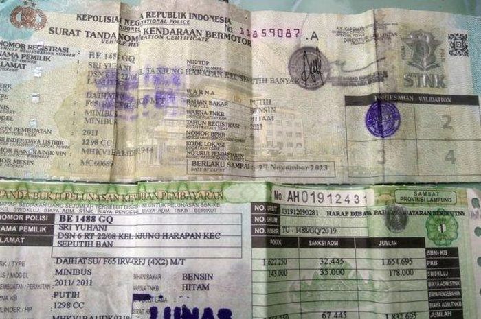 Persyaratan membuat STNK Duplikat.