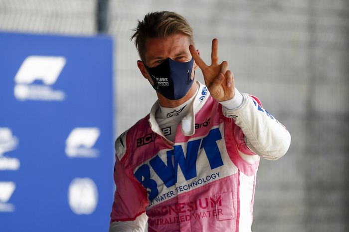 Nico Hulenberg mengaku kaget bisa meraih posisi tiga tercepat kualifikasi F1 70th Anniversary 2020