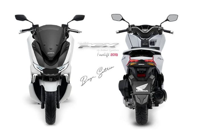 Rendering Honda PCX 150 versi 2019