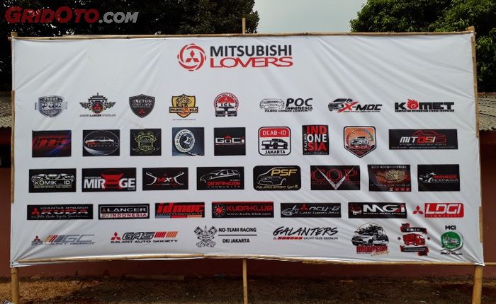 Logo 39 komunitas yang menghadiri Jamnas 1.000 Mobil Mitsubishi Lovers