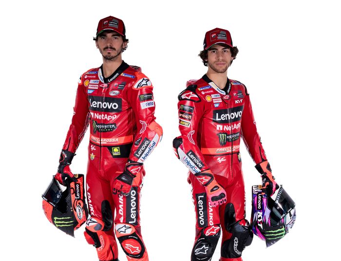 Selain memamerkan livery MotoGP 2023, Ducati Lenovo memperkenalkan duet pembalapnya Francesco Bagnaia dan Enea Bastianini