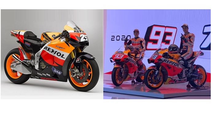 Honda RC213V musim 2010 dan RC213V musim 2020