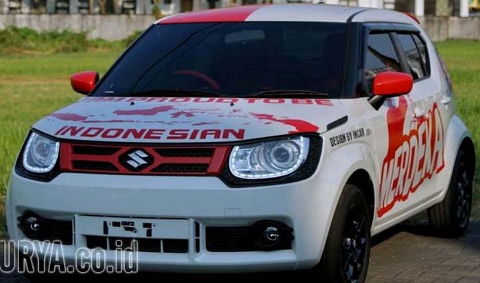 Modifikasi Suzuki Ignis dengan tema HUT Kemerdekaan RI