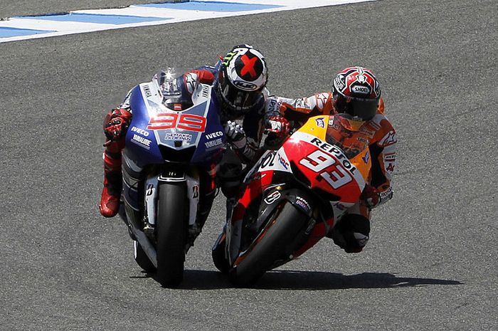 Jorge Lorenzo duel melawan Marc Marquez di Jerez 2013