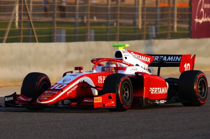 Sean Gelael pertama kali tembus 10 besar saat menjalani sesi kualifikasi F2 Bahrain 2019